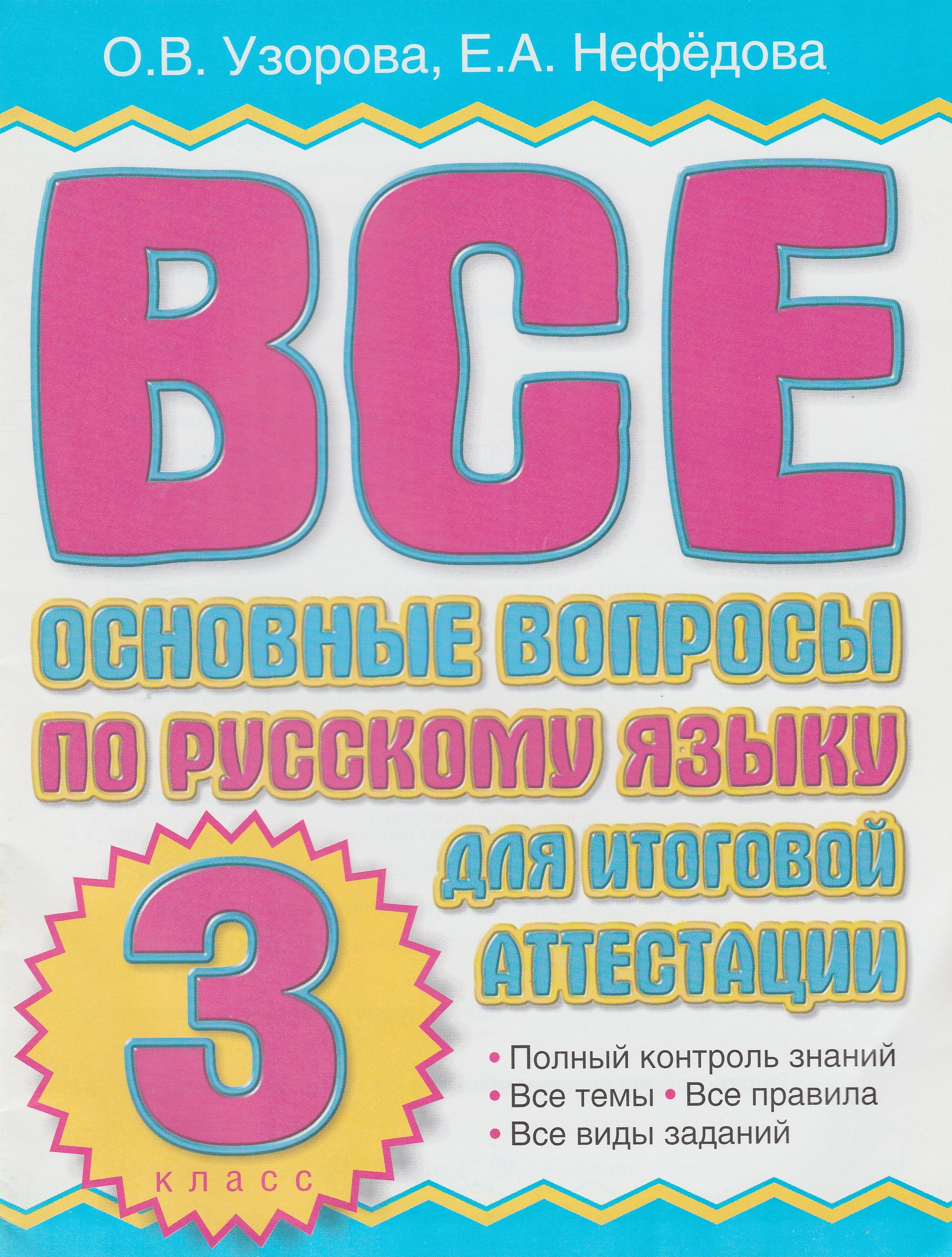 Все основные вопросы и правила по русскому языку. 3 класс